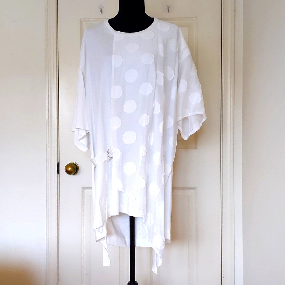 NWT. Zara Short Sleeve Loose Fit Layered Dress with buckle.
